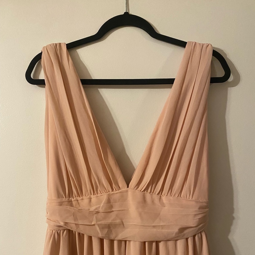 Lulus Heavenly Hues Blush Maxi Dress Gown - Picture 6 of 13